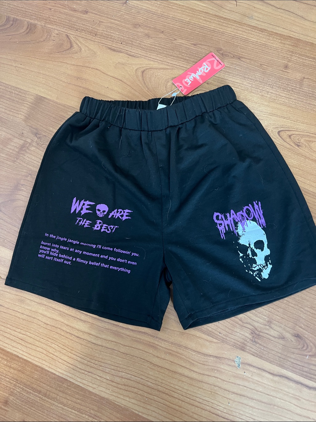 Goth S Goth Grunge Black Shorts S Skull Nwt